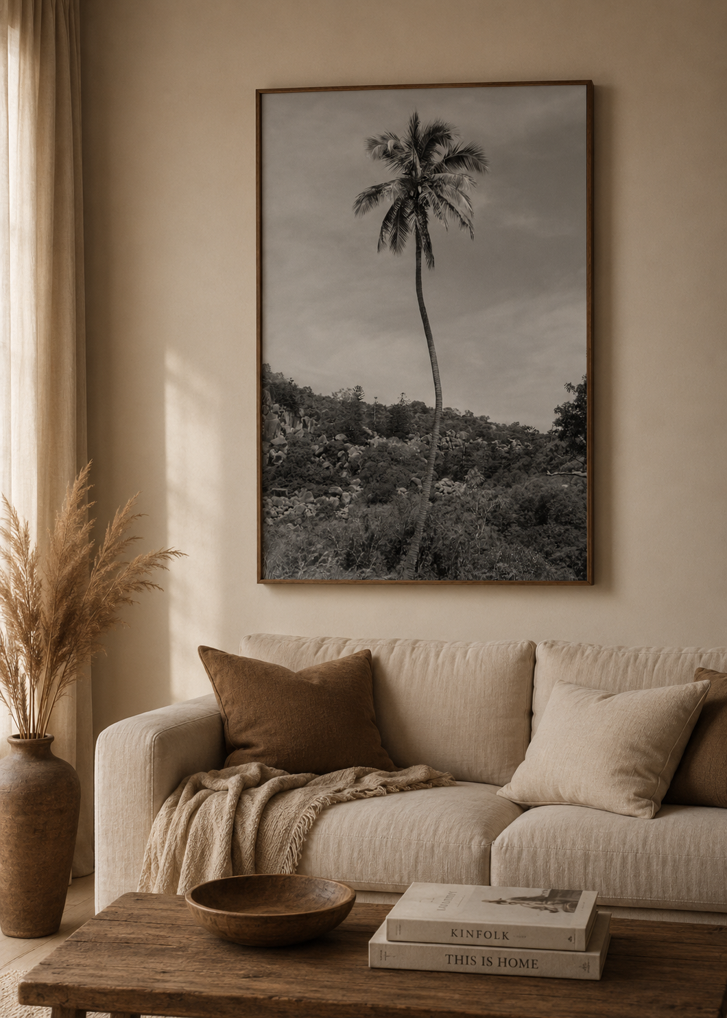 Toile - Archive N°5 "N&B PALM 2"