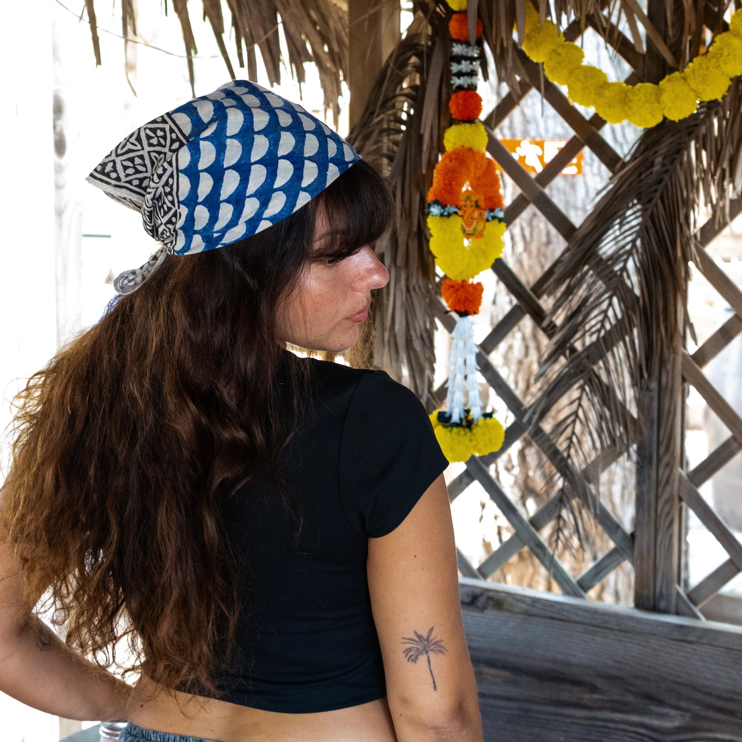 Bandana bleu nuage
