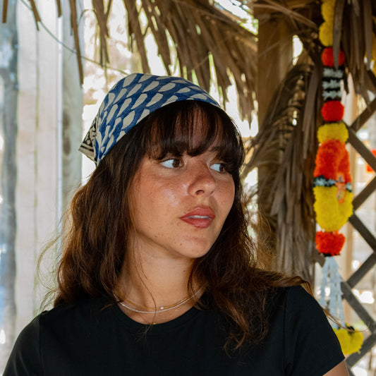 Bandana bleu nuage