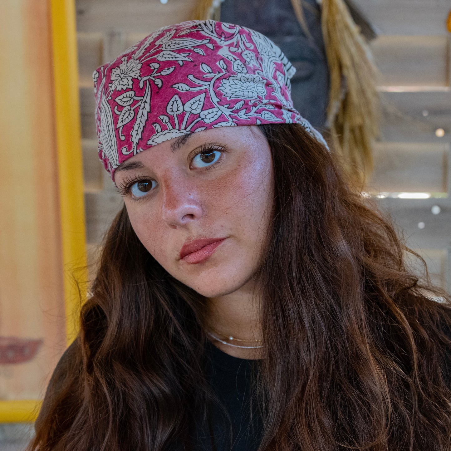 Bandana rose bohème
