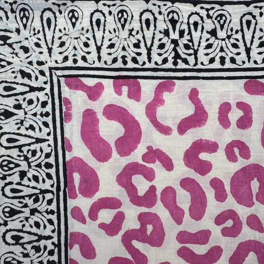 Bandana léopard rose