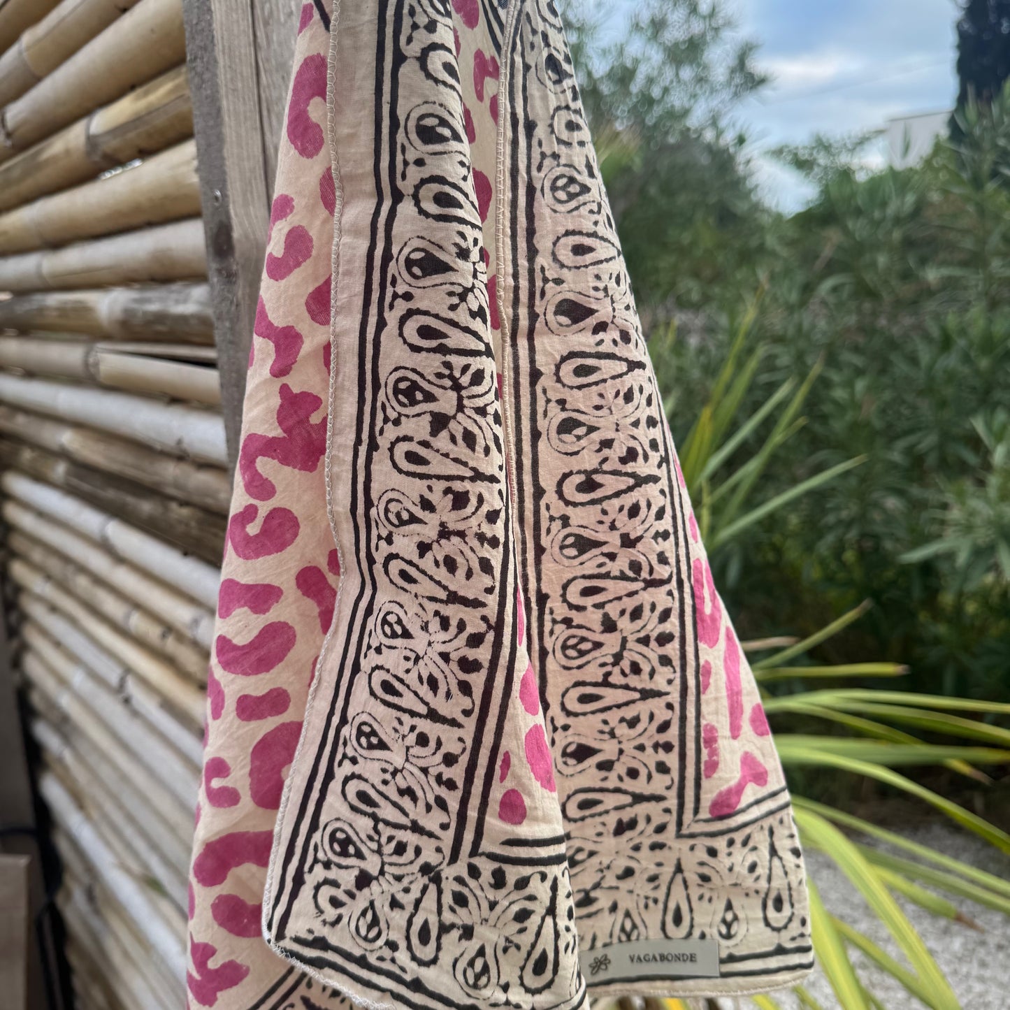 Bandana léopard rose