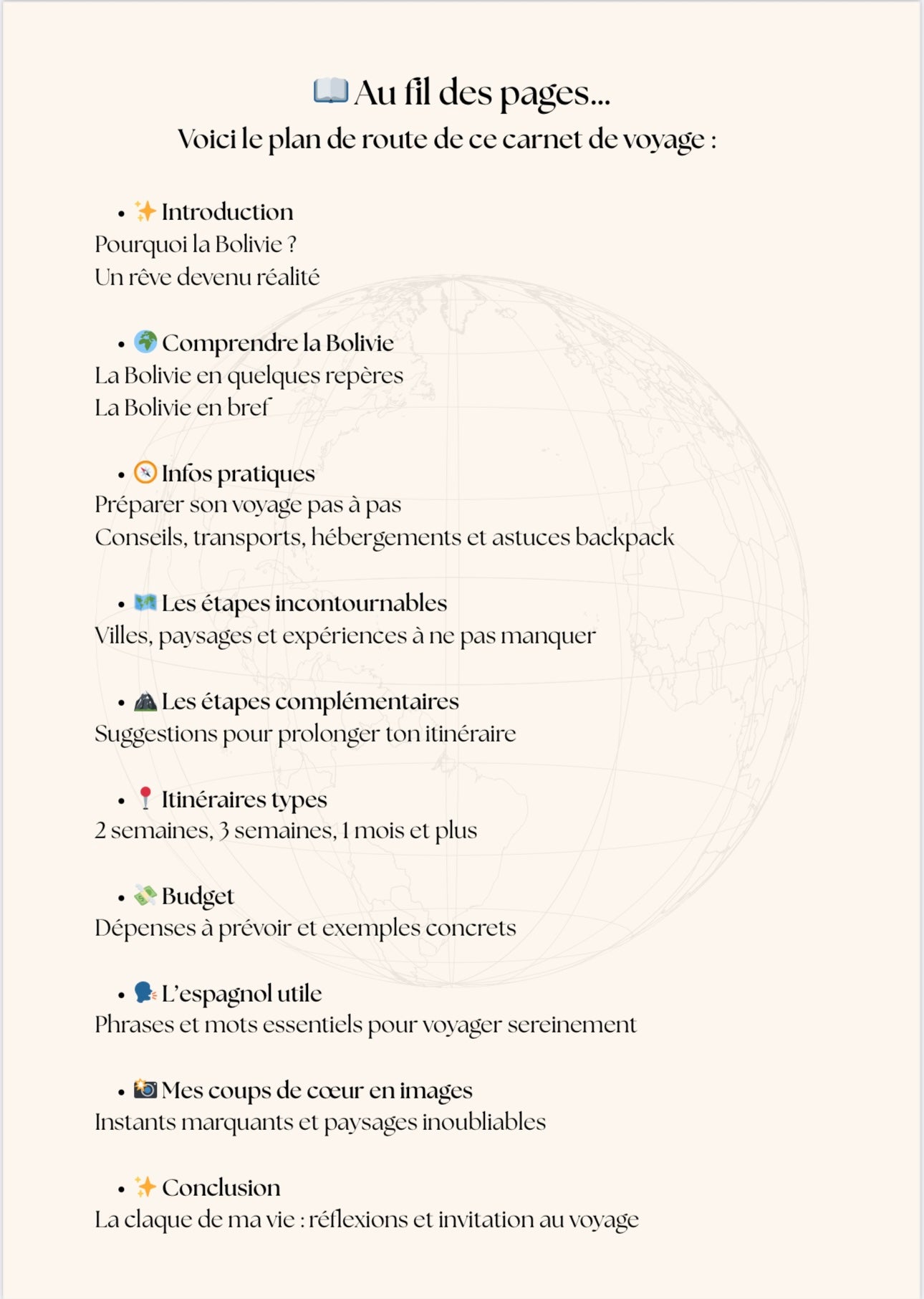 Carnet de Voyage - BOLIVIE